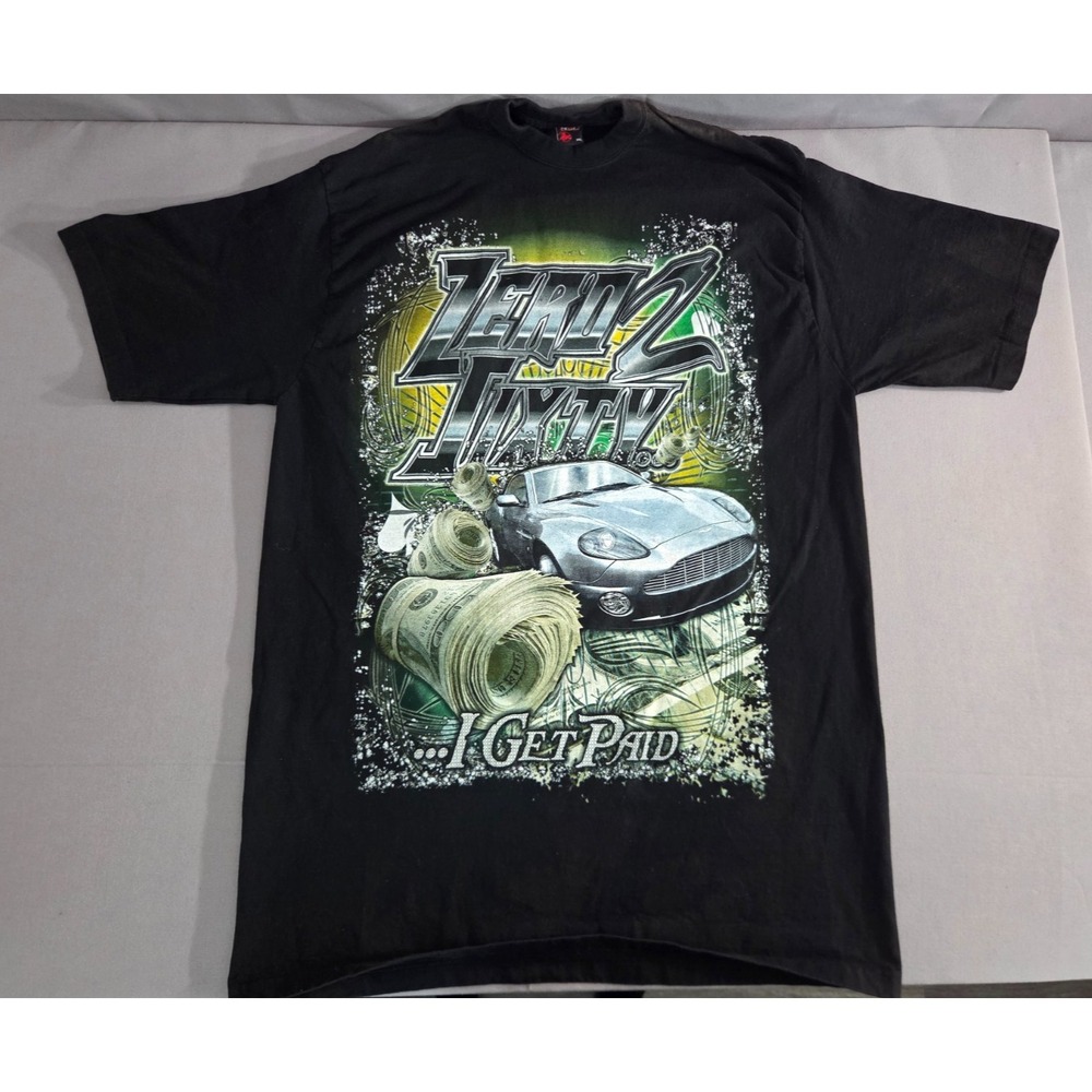 Ekur Jeans Shirt Mens 3 Extra Large Black Y2K Hip Hop Streetwear Money Tall Tee